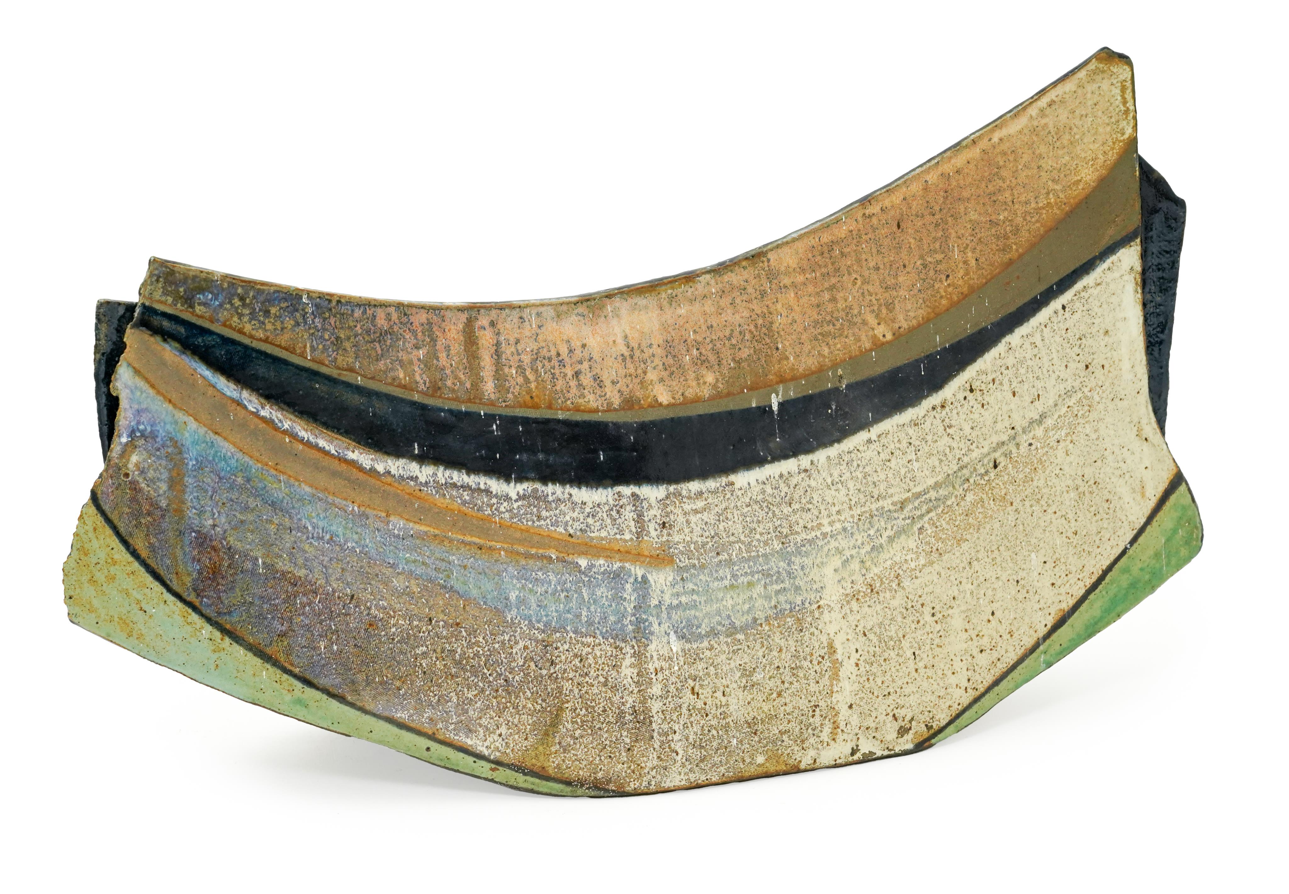 Jill Fanshawe Kato (b.1943): A stoneware Ikebana vase